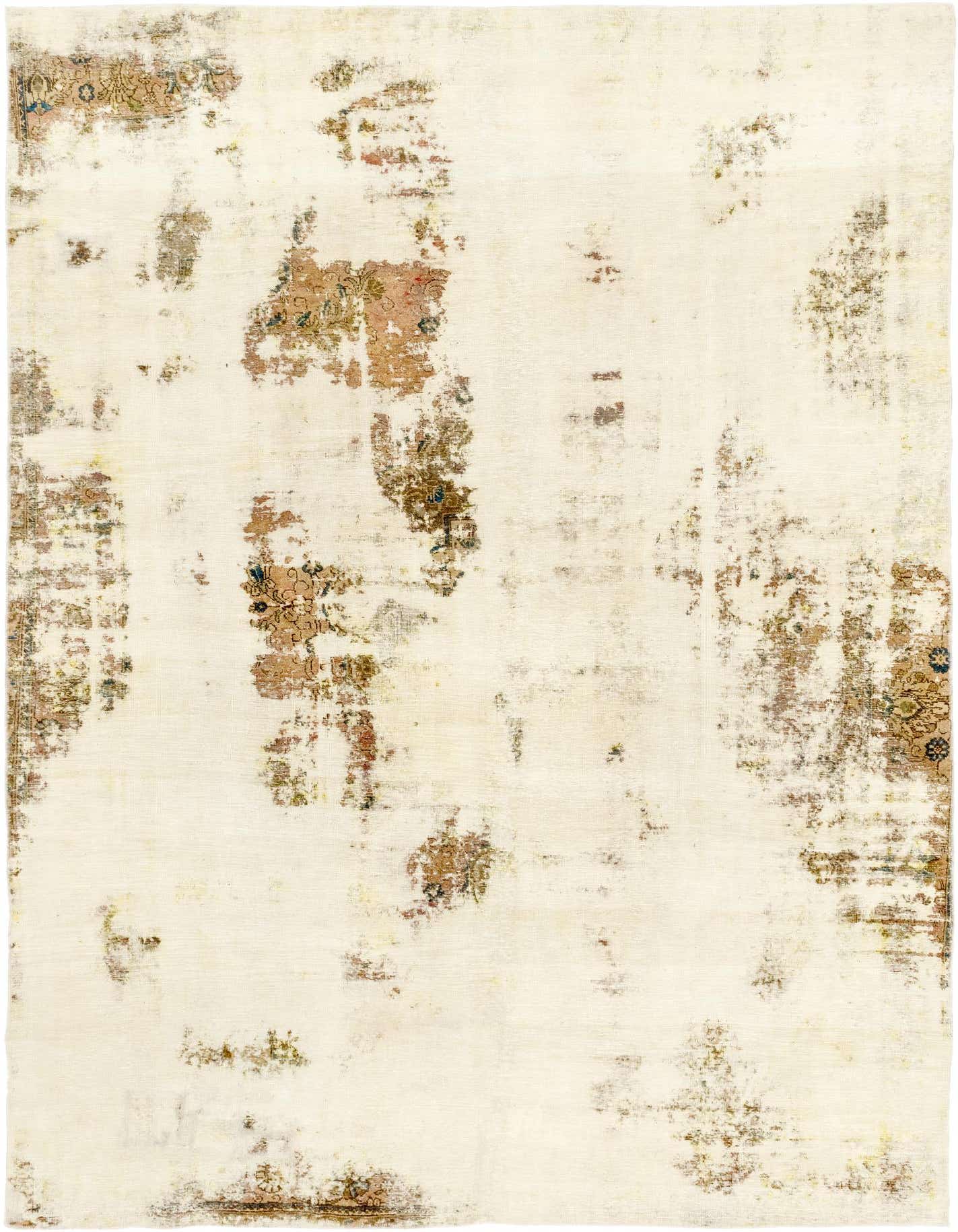 Primary image  9' x 12' 6  Hand Knotted Ultra Vintage Persian Wool Rug