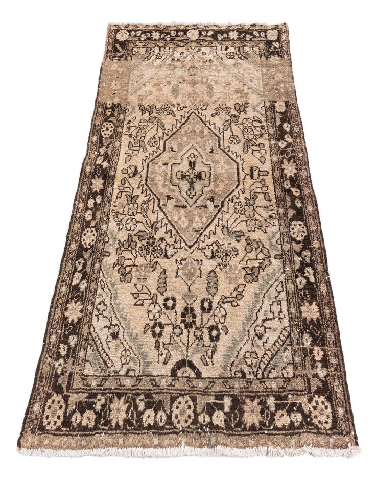 Detail image of  3' 7 x 5' 1  Hand Knotted Ultra Vintage Persian Wool Rug