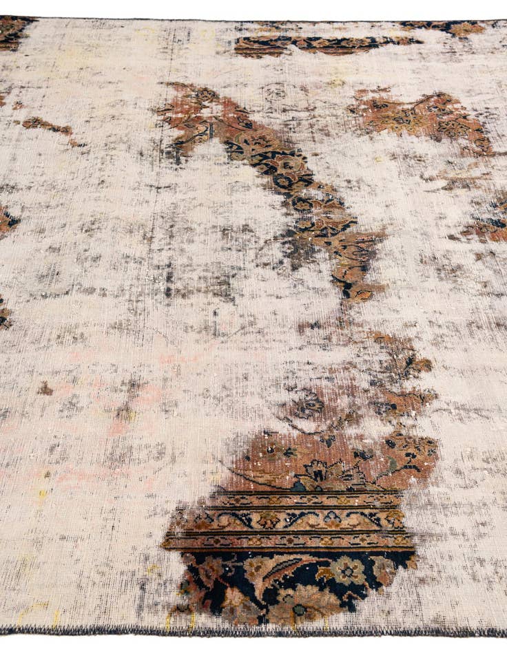 Detail image of  7' 5 x 10' 10  Hand Knotted Ultra Vintage Persian Wool Rug