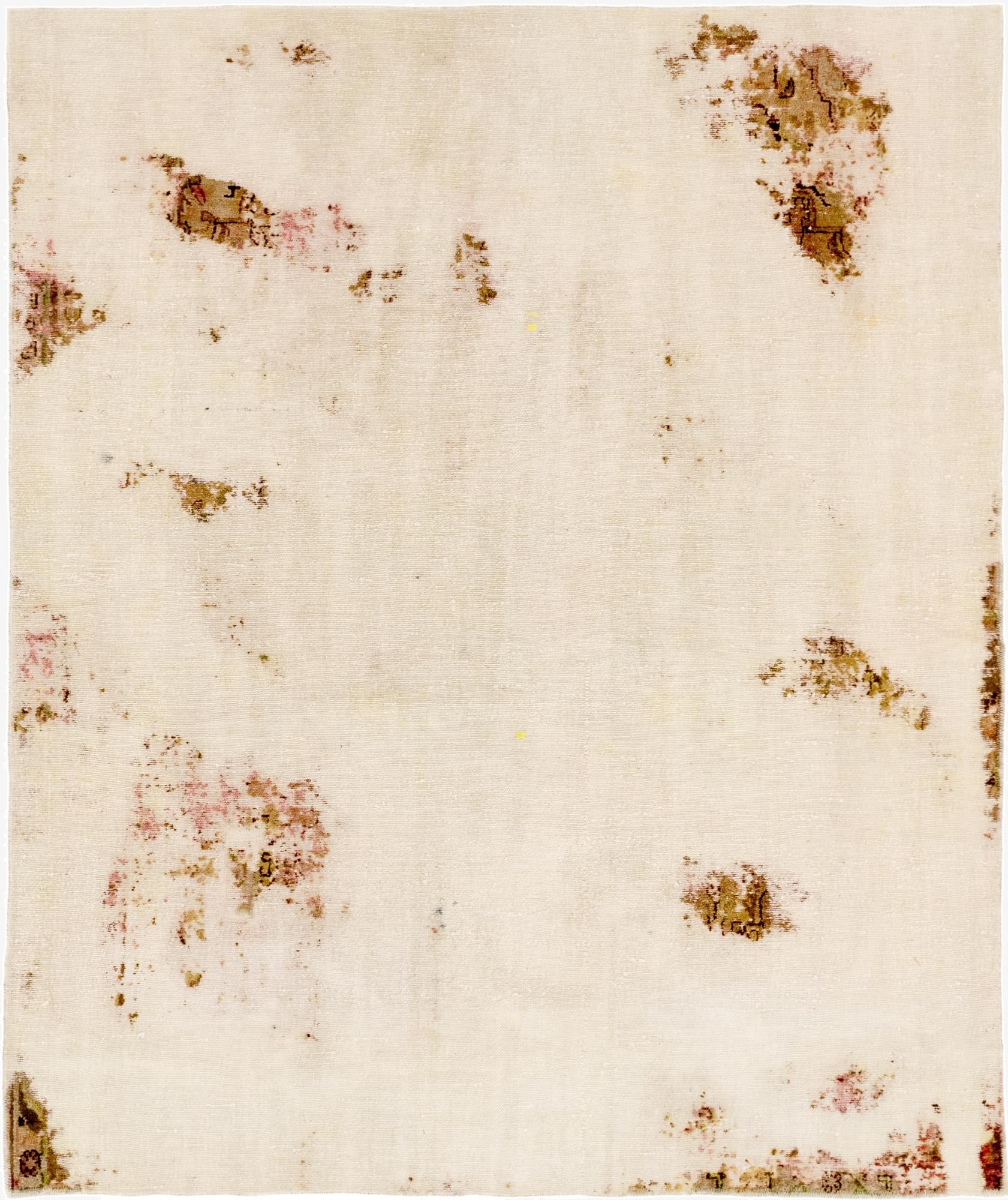  6' 5 x 7' 8  Hand Knotted Ultra Vintage Persian Wool Rug