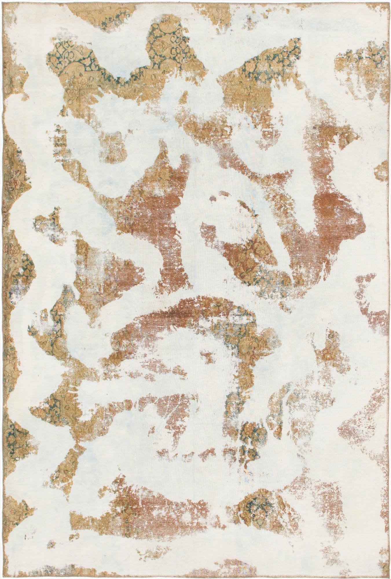  6' 8 x 10'  Hand Knotted Ultra Vintage Persian Wool Rug