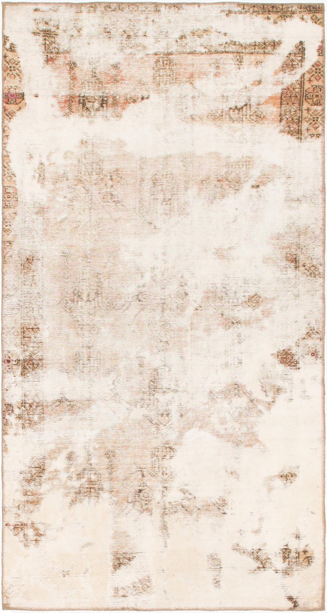  3' 8 x 7'  Hand Knotted Ultra Vintage Persian Wool Rug