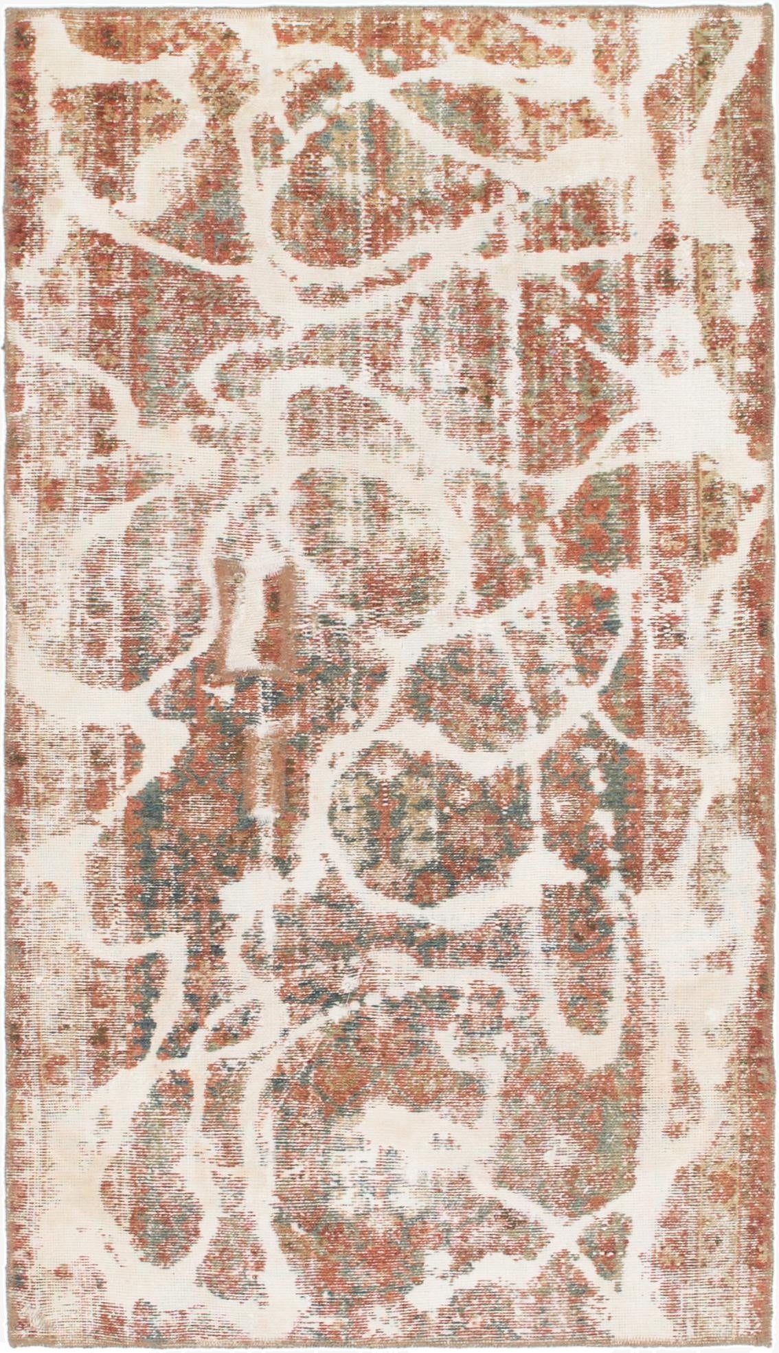  3' 3 x 5' 10  Hand Knotted Ultra Vintage Persian Wool Rug