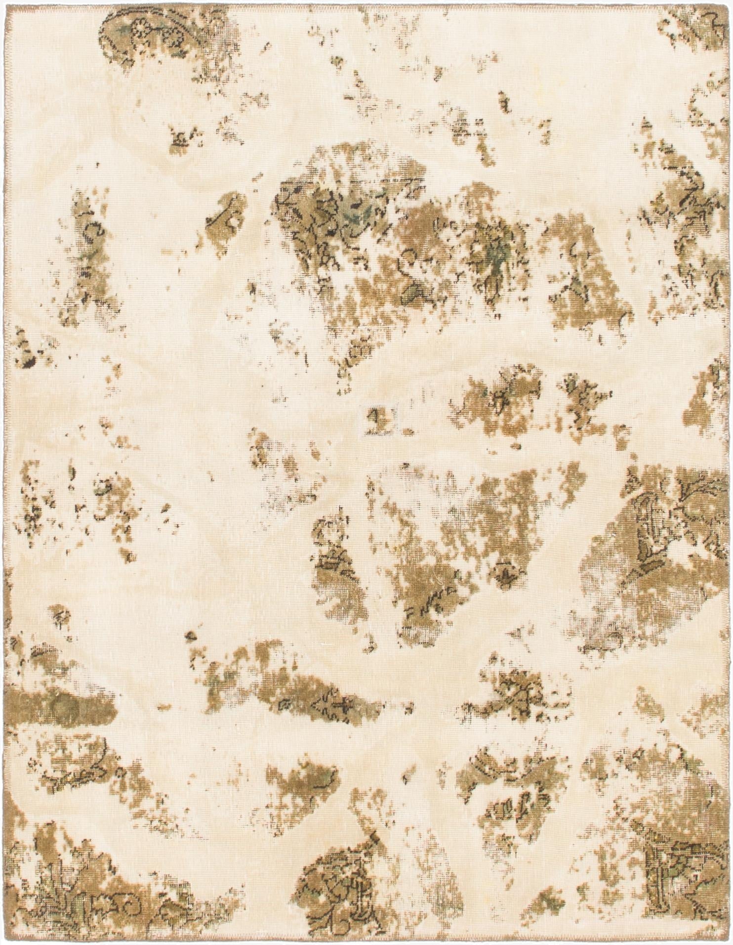  4' 4 x 5' 8  Hand Knotted Ultra Vintage Persian Wool Rug