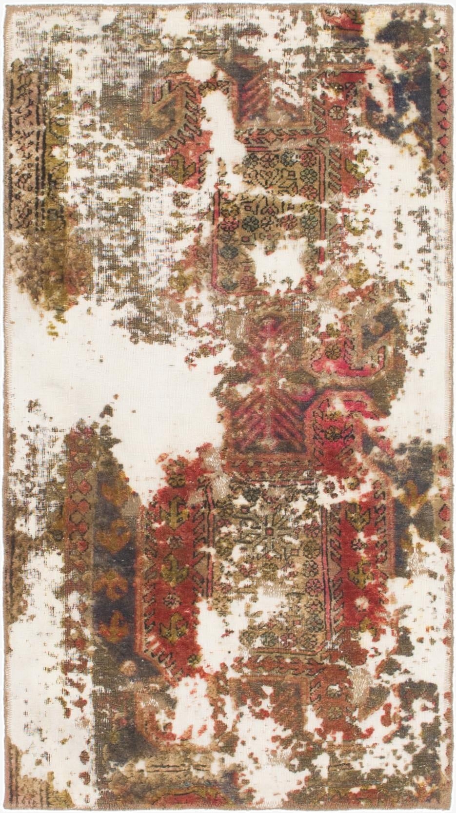  2' 8 x 4' 10  Hand Knotted Ultra Vintage Persian Wool Rug