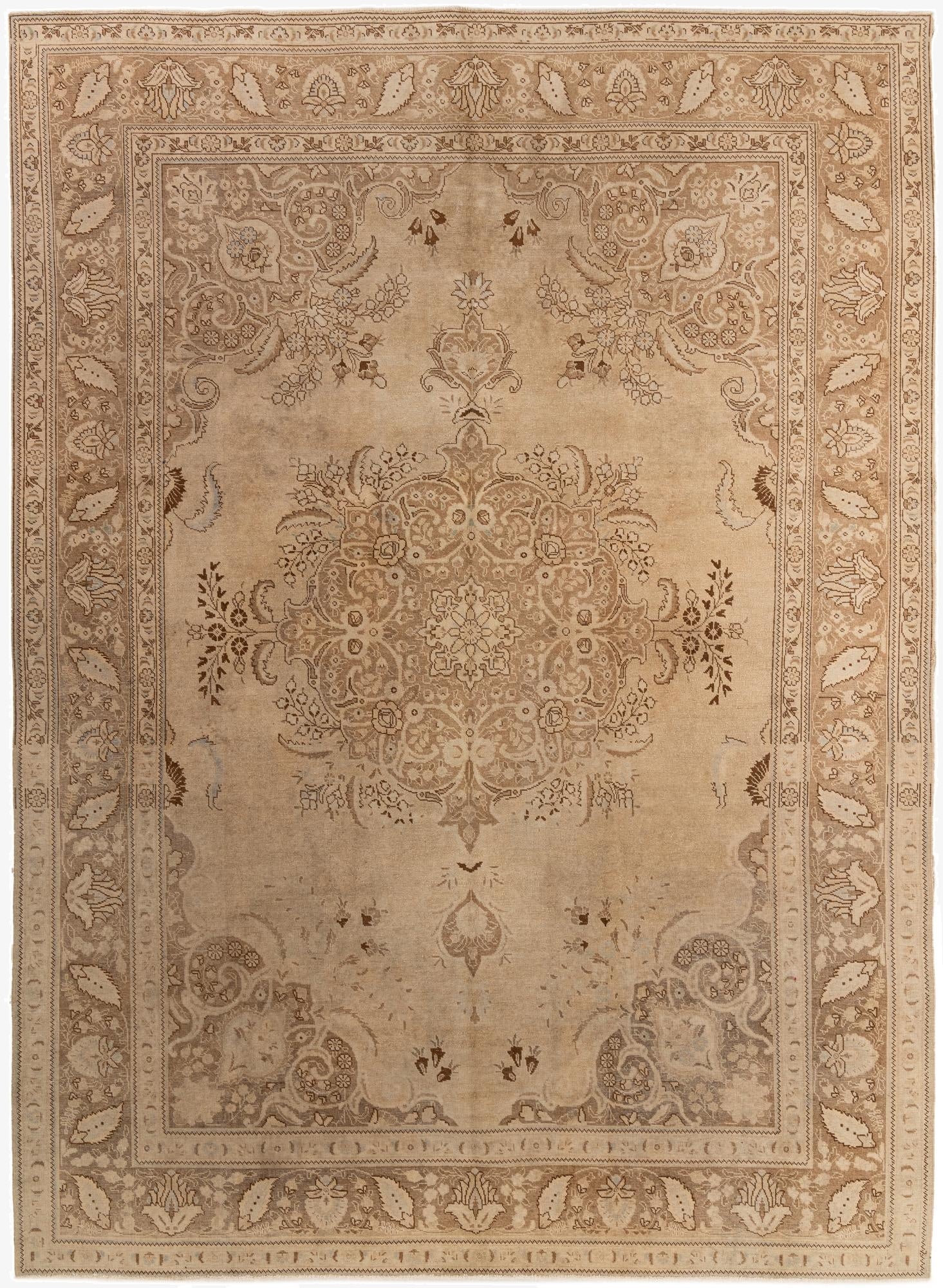  8' 6 x 11' 9  Hand Knotted Ultra Vintage Persian Wool Rug