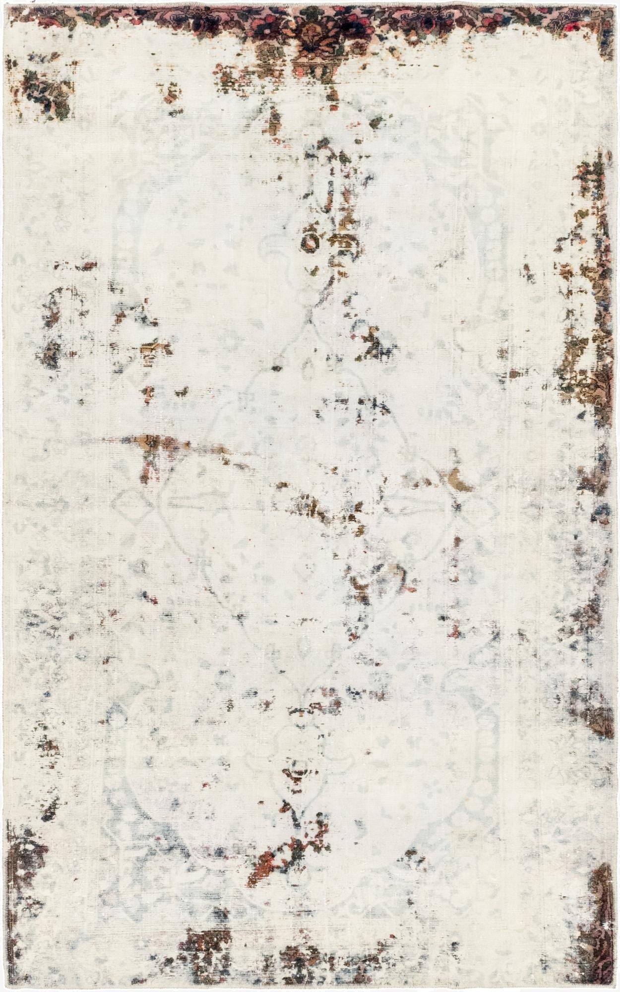  5' 5 x 9'  Hand Knotted Ultra Vintage Persian Wool Rug