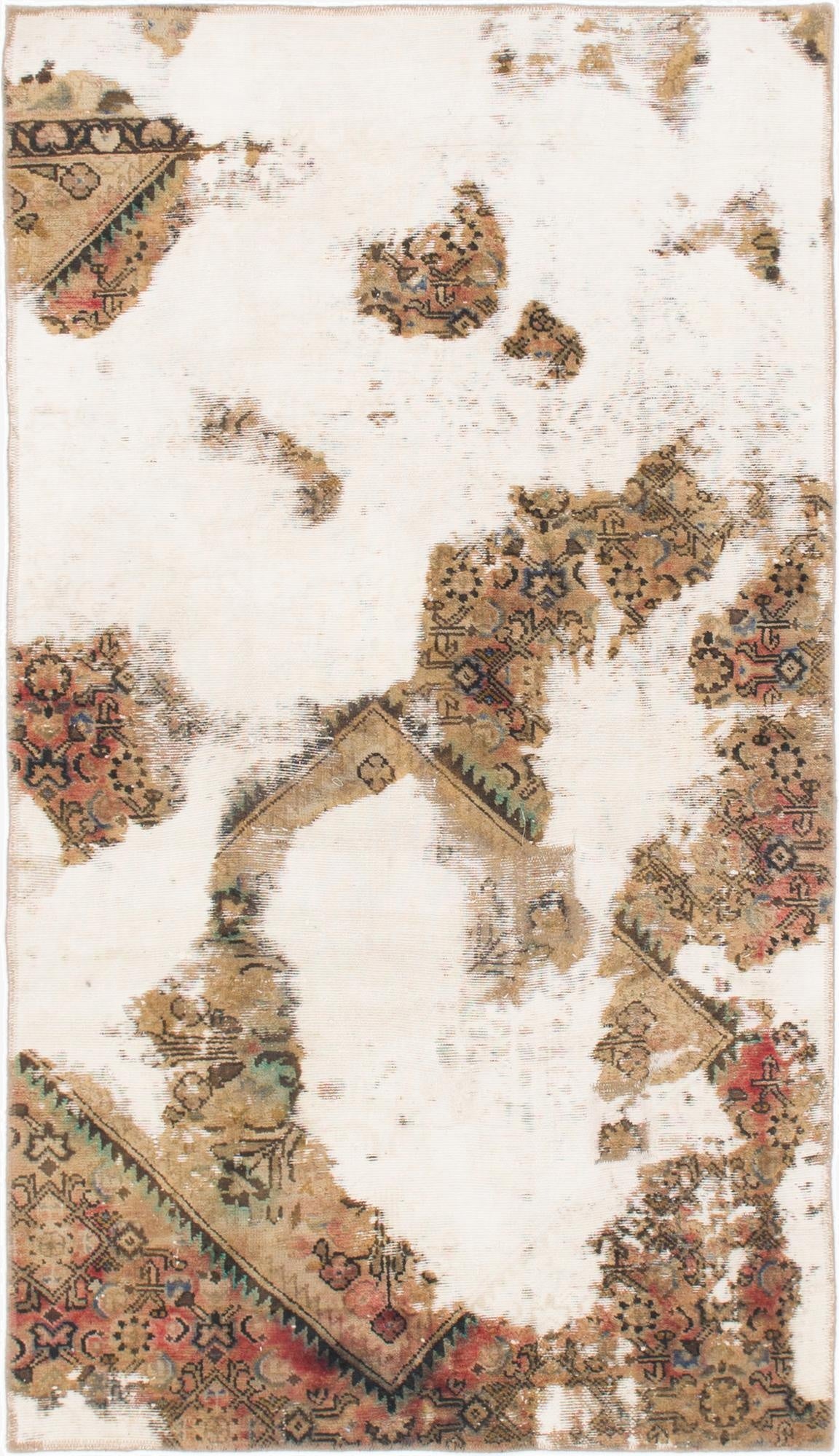  4' x 6' 10  Hand Knotted Ultra Vintage Persian Wool Rug