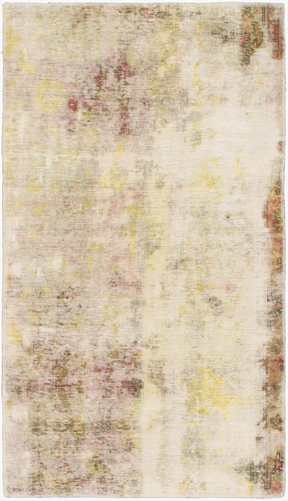  2' 10 x 5'  Hand Knotted Ultra Vintage Persian Wool Rug