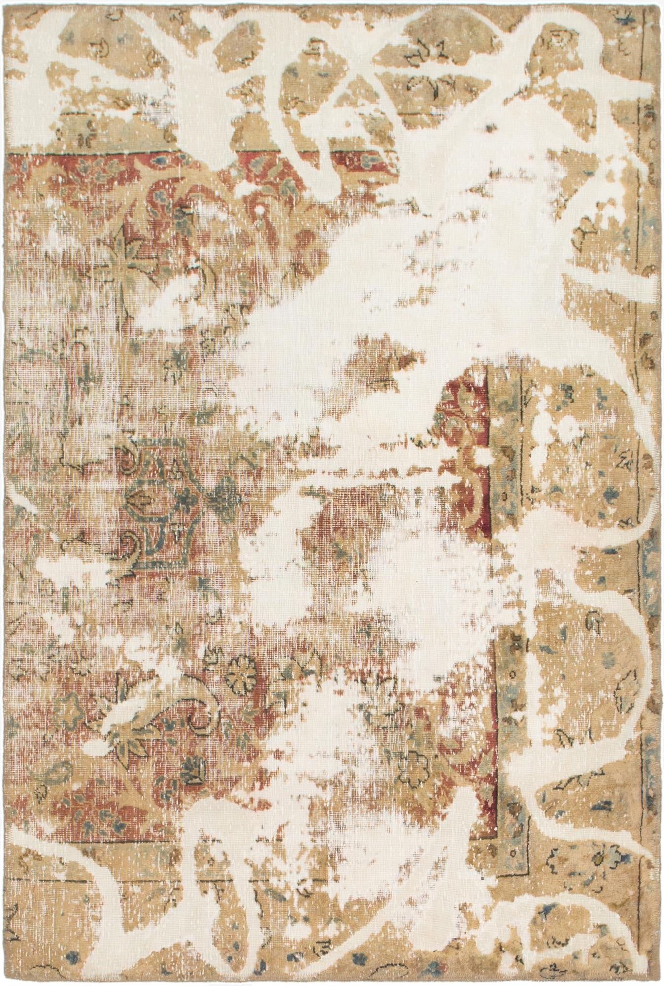  4' x 6'  Hand Knotted Ultra Vintage Persian Wool Rug