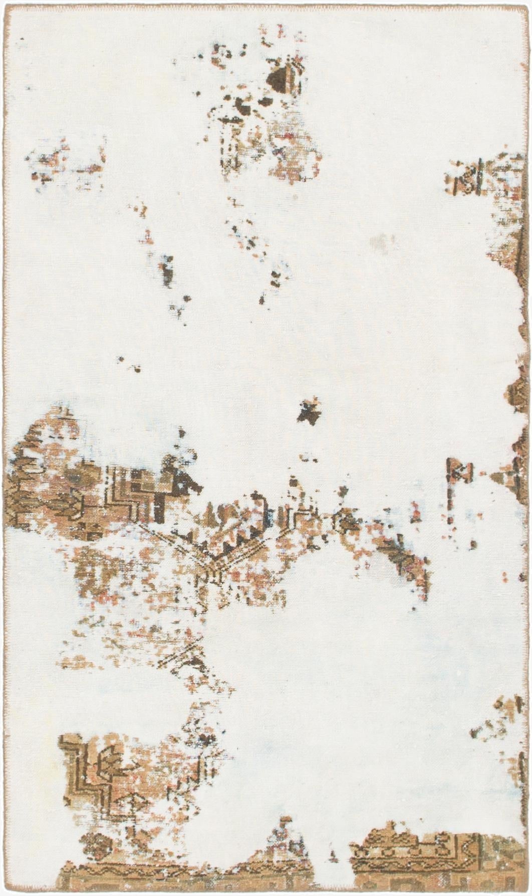  3' x 5' 3  Hand Knotted Ultra Vintage Persian Wool Rug