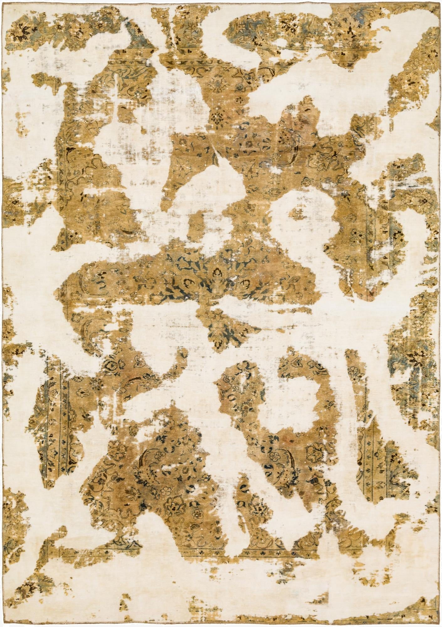  8' 2 x 11' 9  Hand Knotted Ultra Vintage Persian Wool Rug