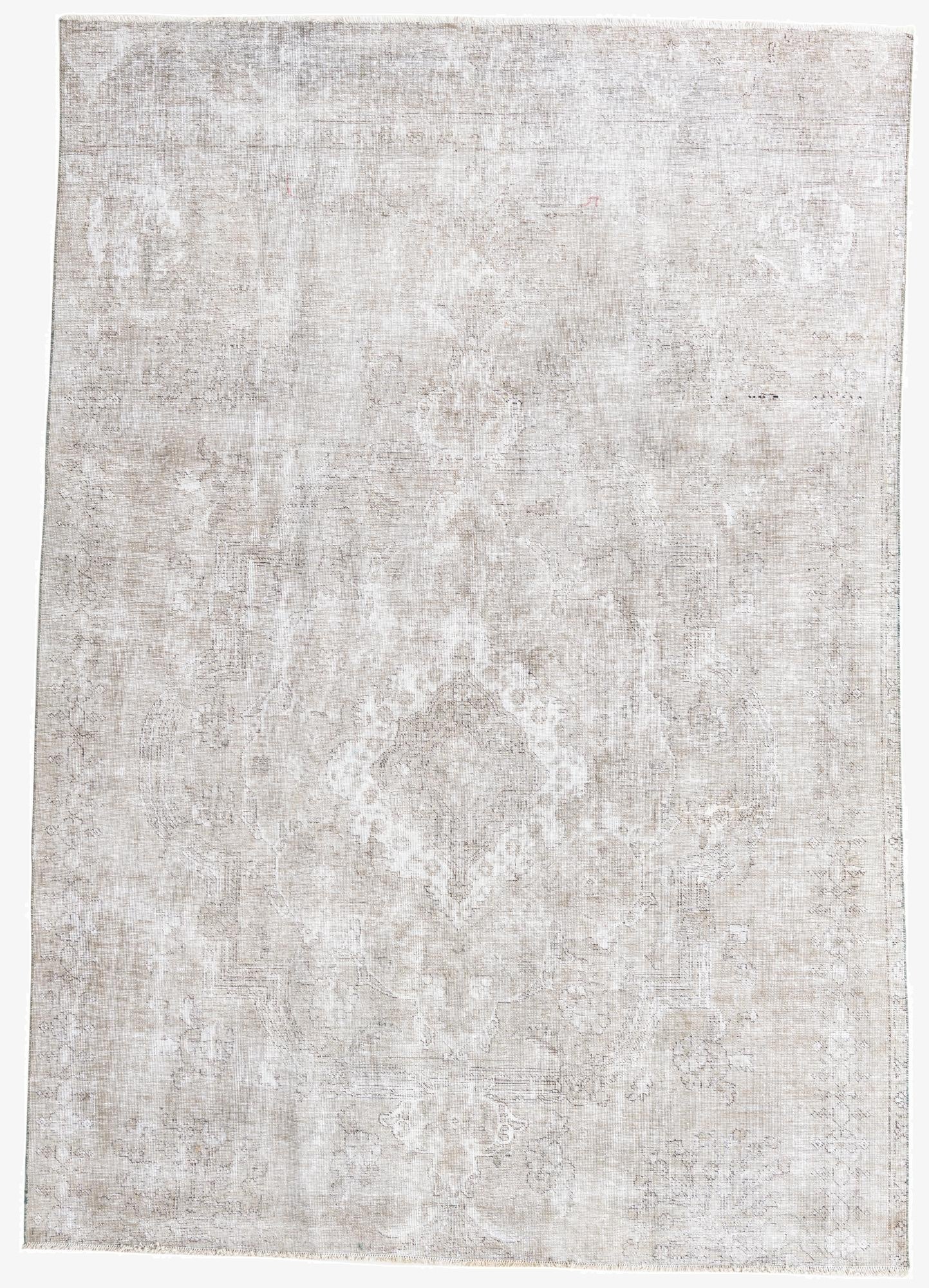  6' 9 x 9' 6  Hand Knotted Ultra Vintage Persian Wool Rug