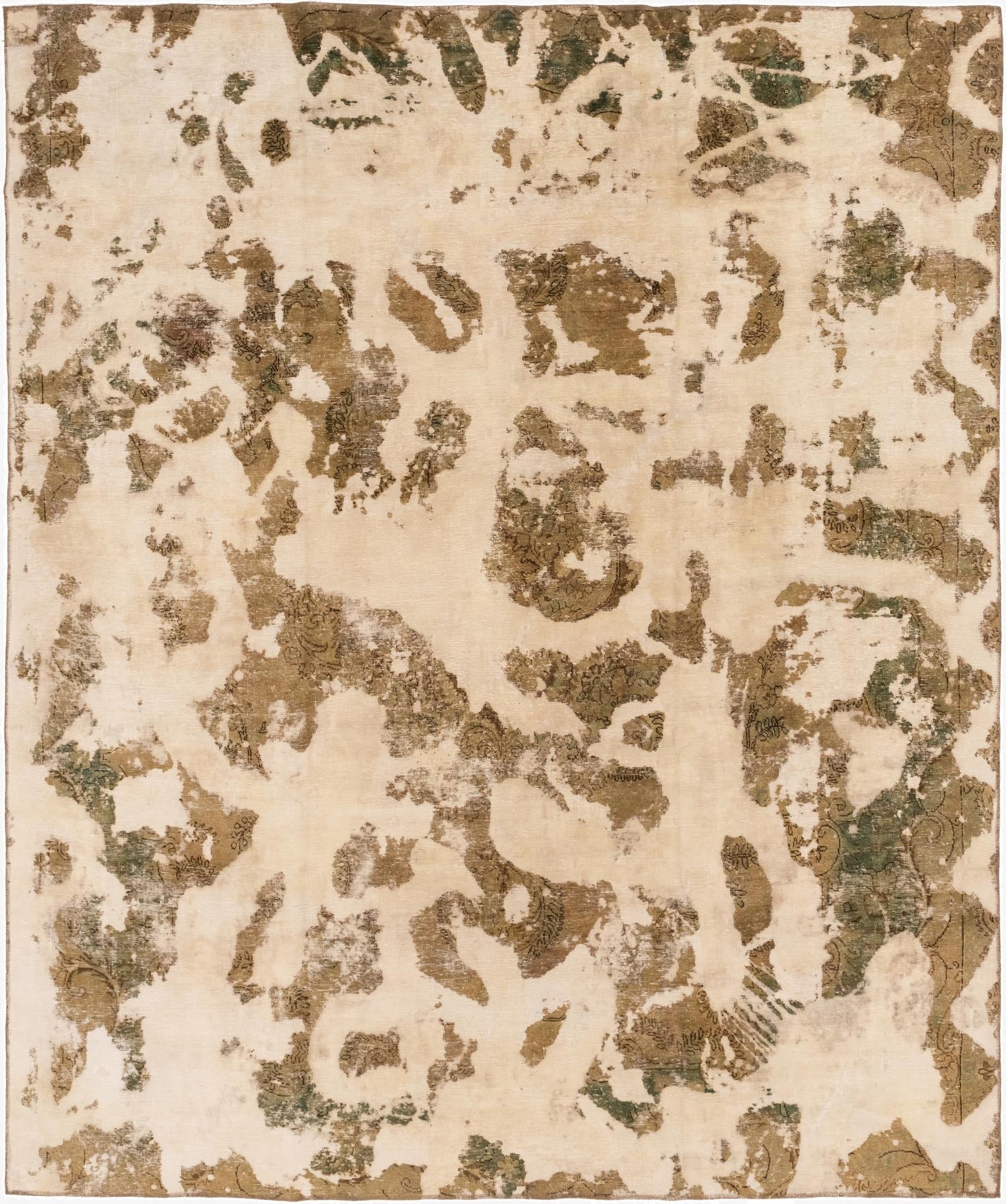  9' 6 x 11' 2  Hand Knotted Ultra Vintage Persian Wool Rug