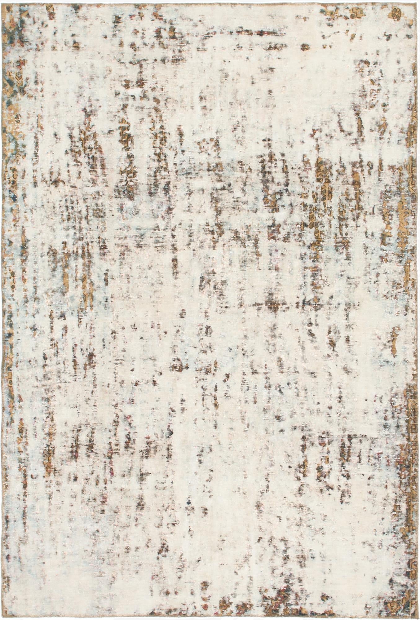  6' 2 x 9' 2  Hand Knotted Ultra Vintage Persian Wool Rug