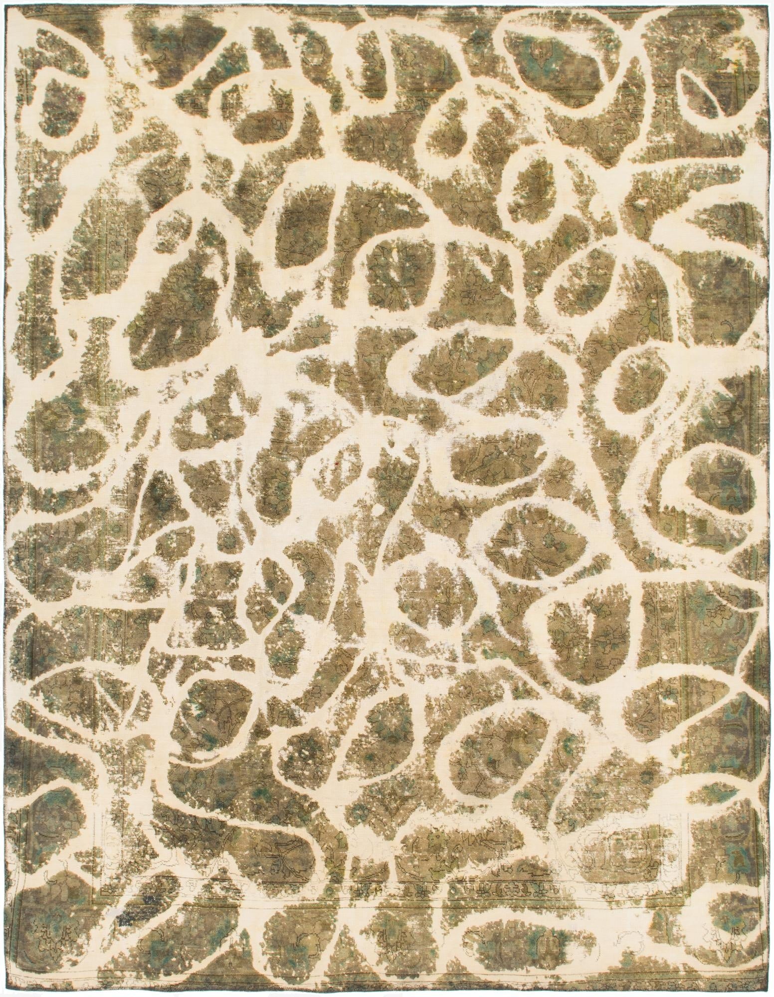  9' 3 x 12' 3  Hand Knotted Ultra Vintage Persian Wool Rug