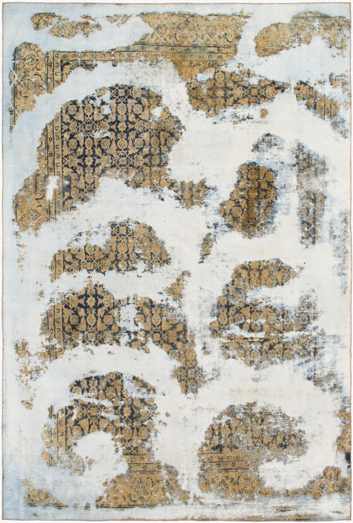  7' 10 x 11' 8  Hand Knotted Ultra Vintage Persian Wool Rug