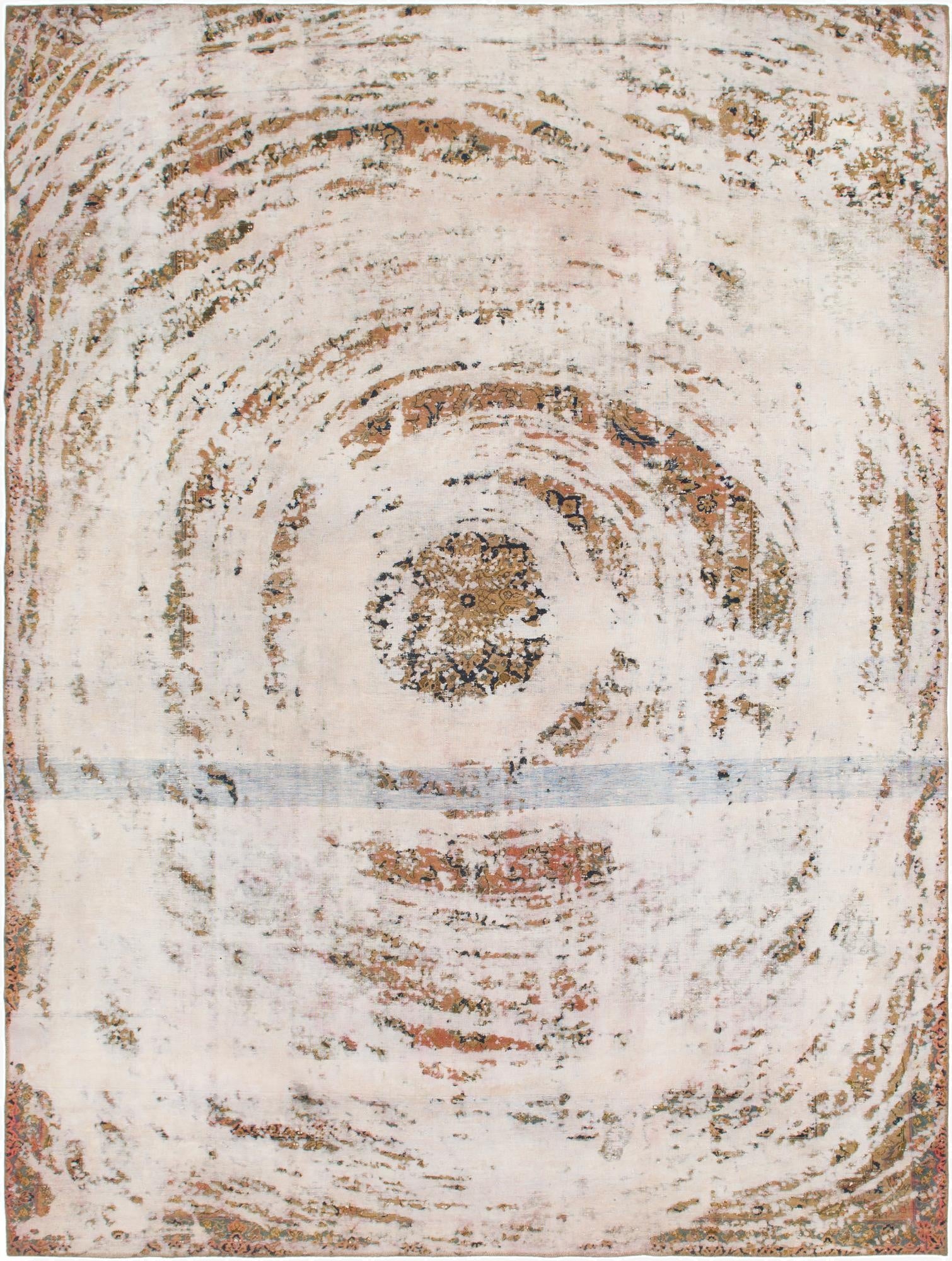  9' 6 x 12' 7  Hand Knotted Ultra Vintage Persian Wool Rug