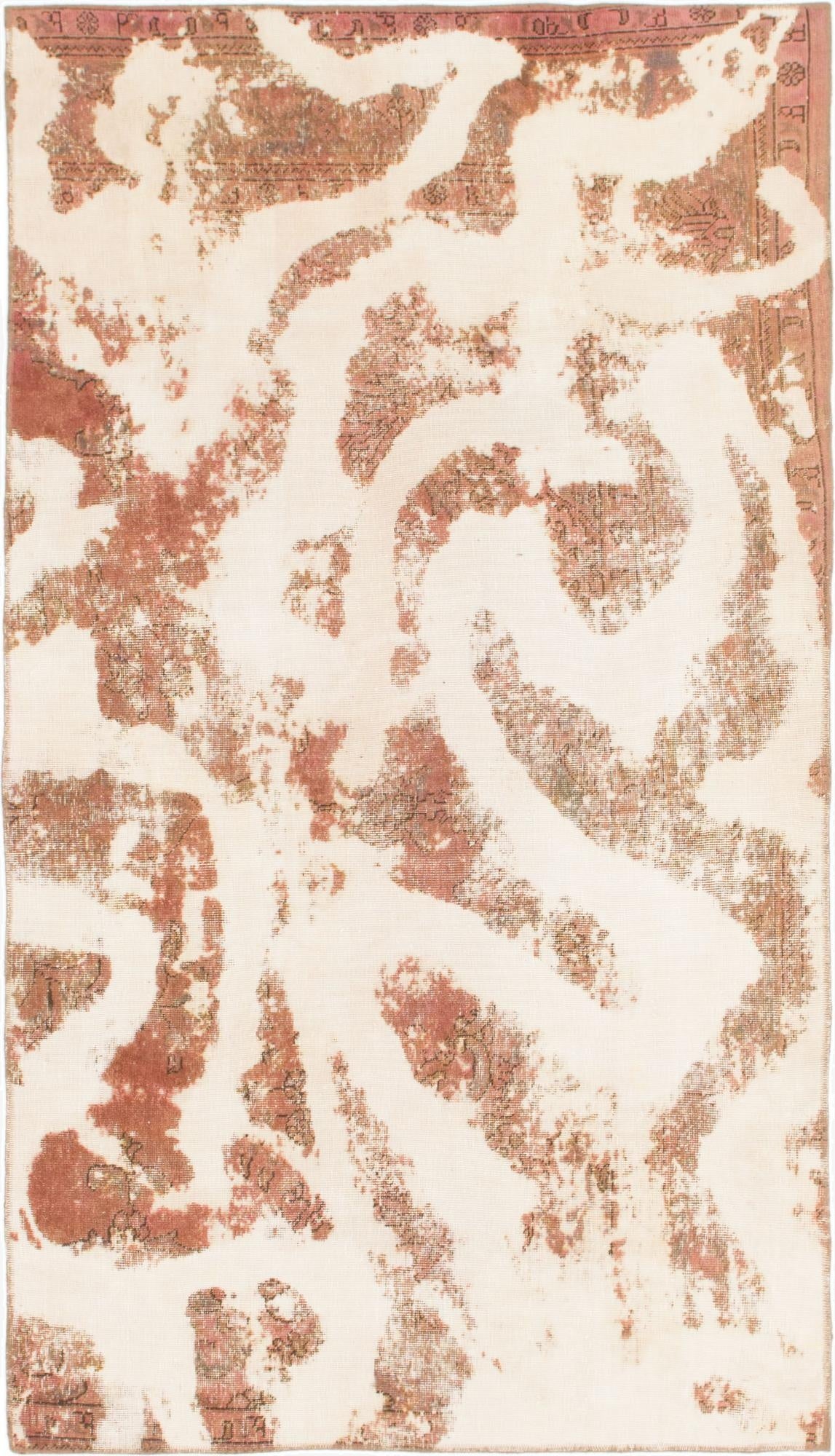  4' 9 x 8' 3  Hand Knotted Ultra Vintage Persian Wool Rug