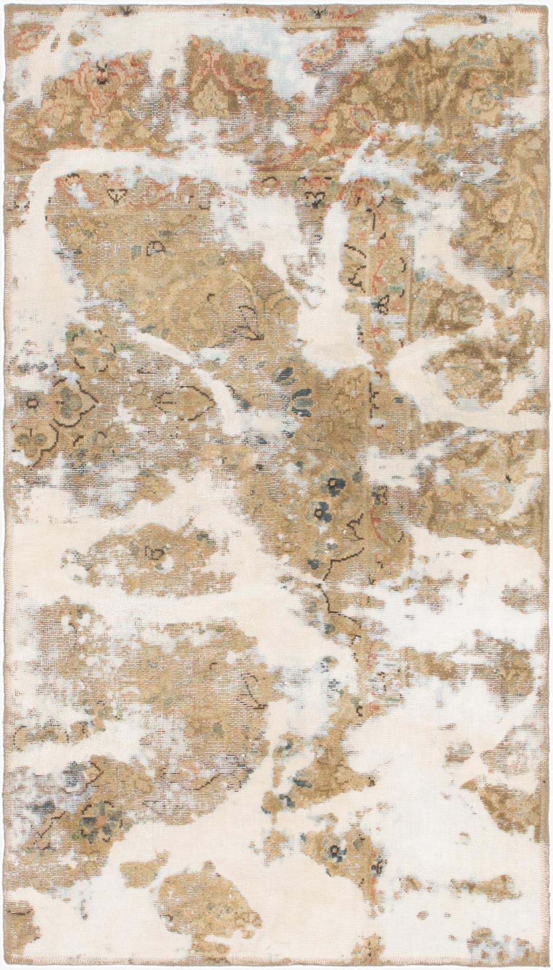  3' x 5' 8  Hand Knotted Ultra Vintage Persian Wool Rug