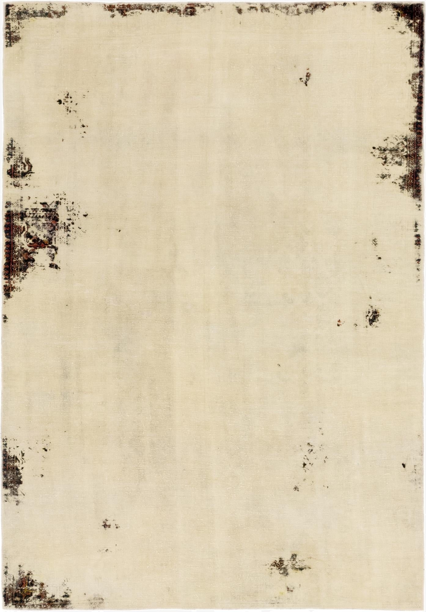  6' 8 x 9' 9  Hand Knotted Ultra Vintage Persian Wool Rug