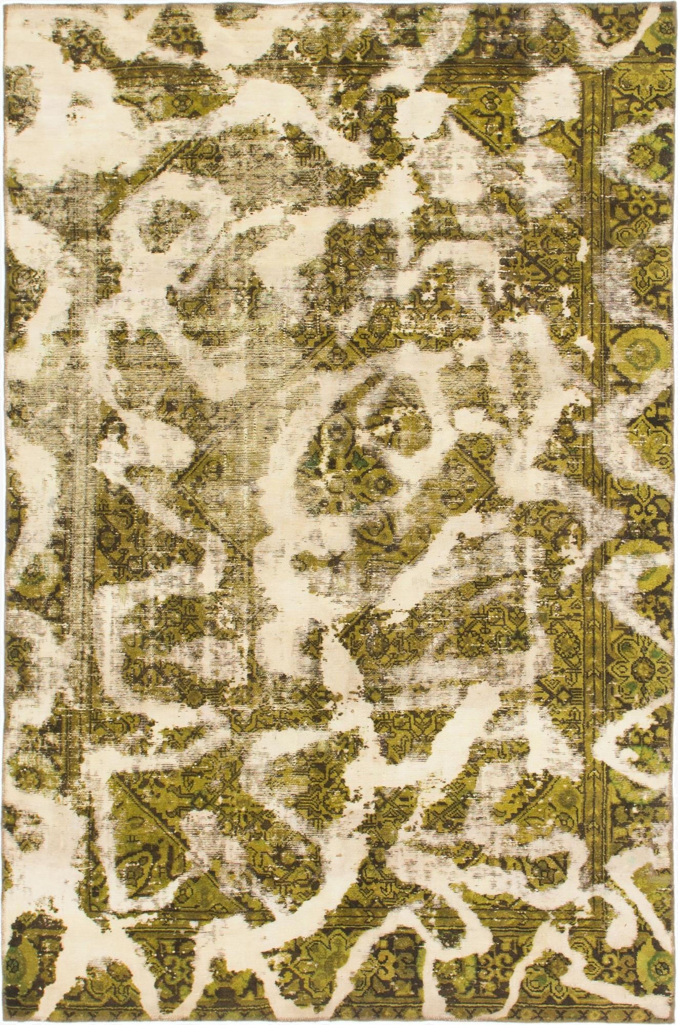  6' 2 x 9' 6  Hand Knotted Ultra Vintage Persian Wool Rug