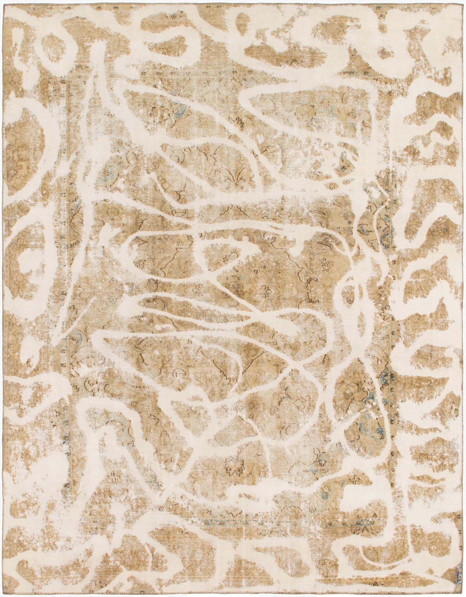  9' 3 x 11' 10  Hand Knotted Ultra Vintage Persian Wool Rug