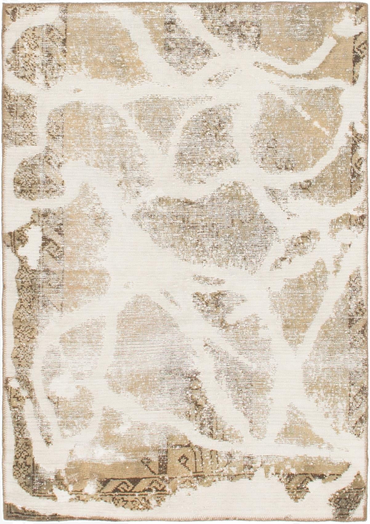  3' 6 x 5'  Hand Knotted Ultra Vintage Persian Wool Rug