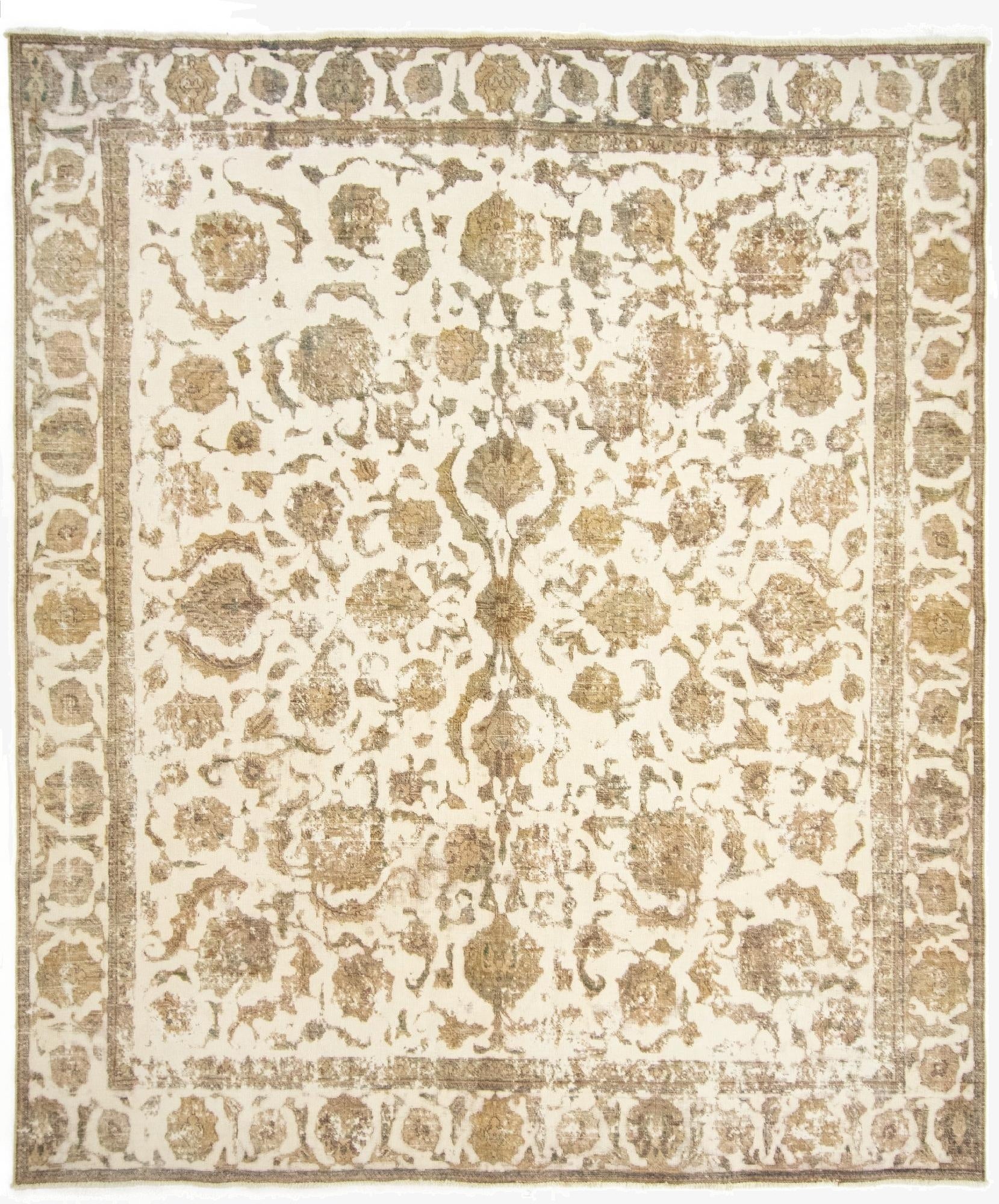  9' x 10' 2  Hand Knotted Vintage Royal Persian Wool Rug