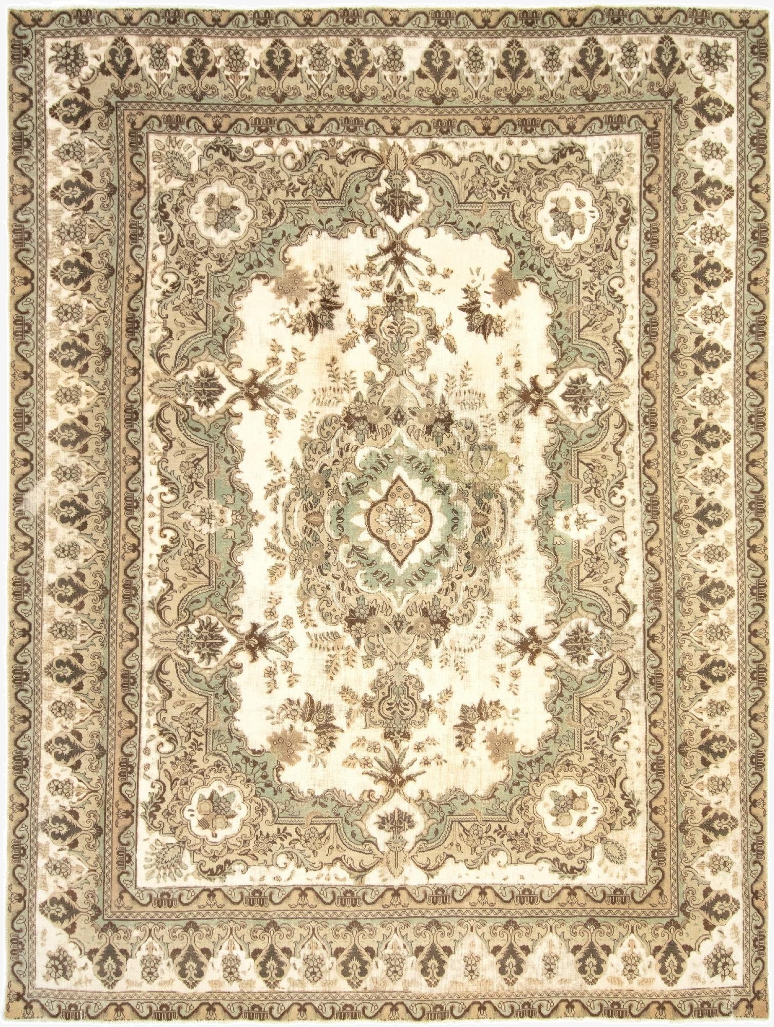  9' 9 x 12' 9  Hand Knotted Vintage Royal Persian Wool Rug