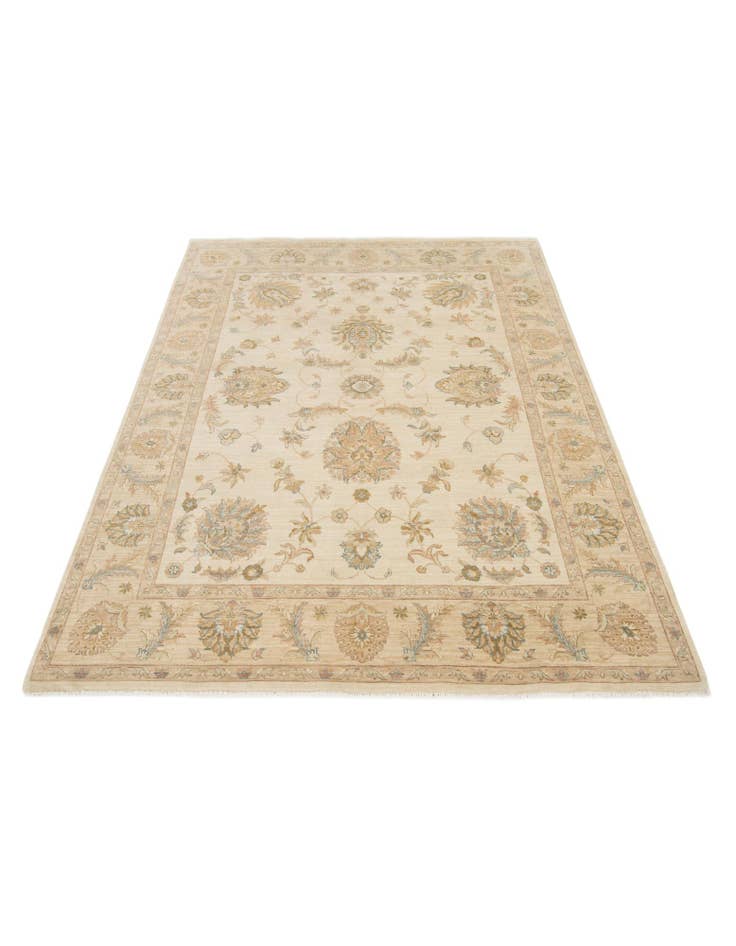 Detail image of  6' 4 x 8'  Hand Knotted Ziegler Wool Rug