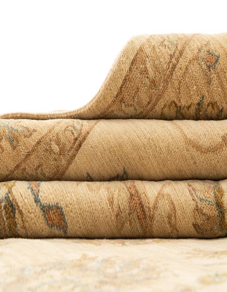 Detail image of  6' 4 x 8'  Hand Knotted Ziegler Wool Rug