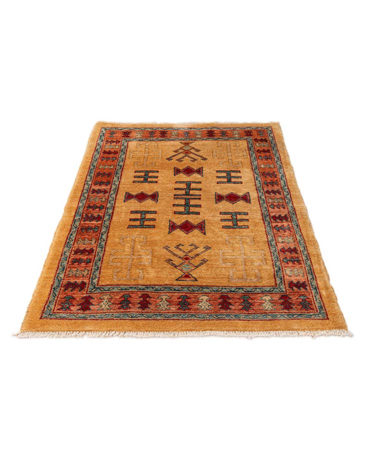 Detail image of  3' 5 x 5' 1  Hand Knotted Ziegler Wool Rug