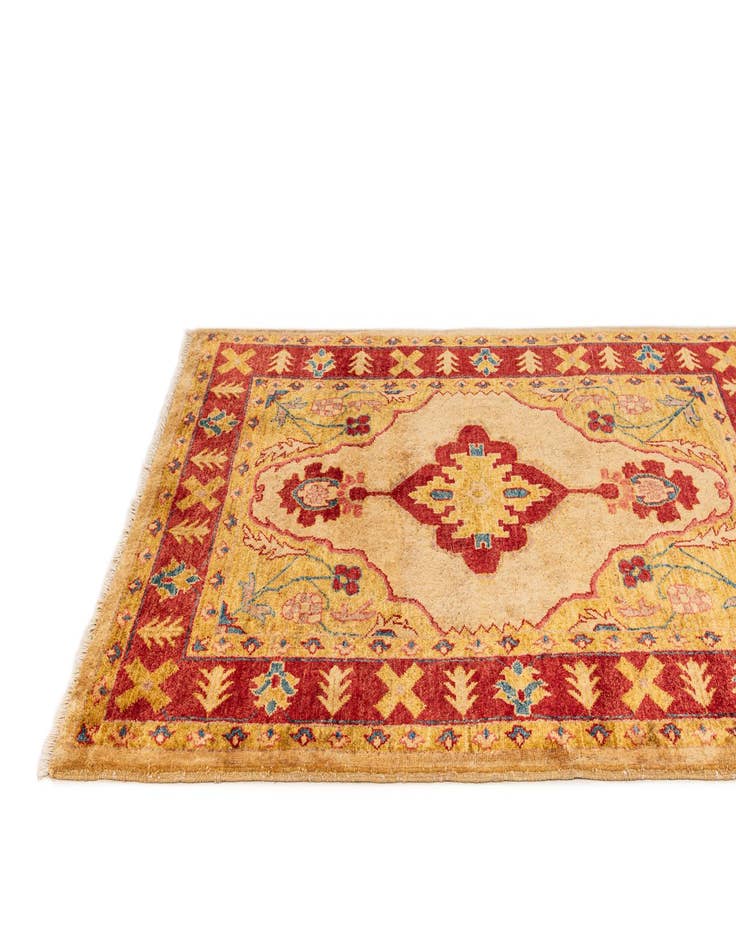 Detail image of  3' 6 x 4' 9  Hand Knotted Ziegler Wool Rug