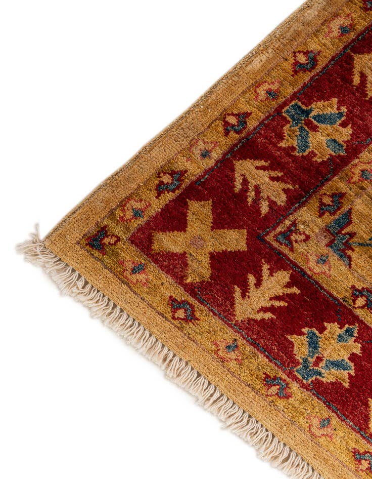 Detail image of  3' 5 x 4' 10  Hand Knotted Ziegler Wool Rug