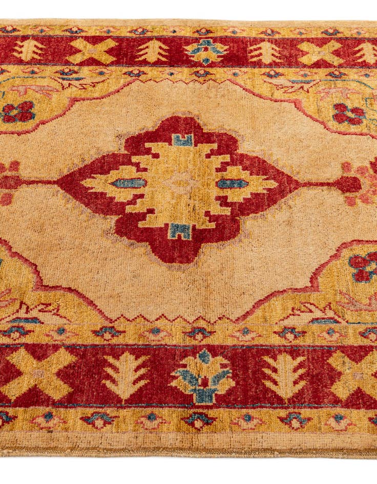 Detail image of  3' 5 x 4' 10  Hand Knotted Ziegler Wool Rug