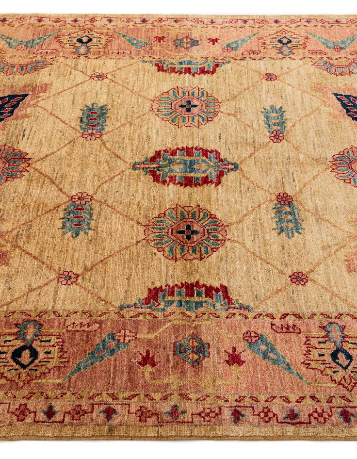 Detail image of  5' 2 x 7' 4  Hand Knotted Ziegler Wool Rug