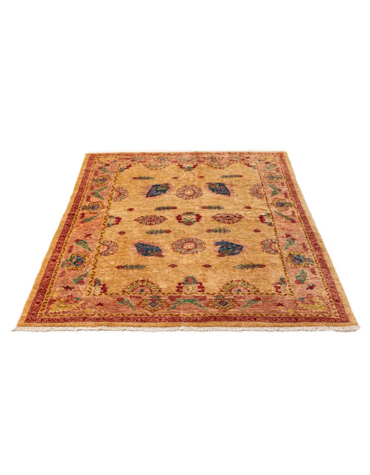 Detail image of  5' 6 x 7' 3  Hand Knotted Ziegler Wool Rug