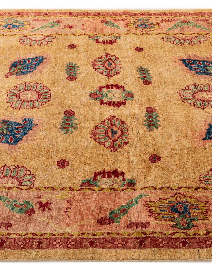 Detail image of  5' 6 x 7' 3  Hand Knotted Ziegler Wool Rug