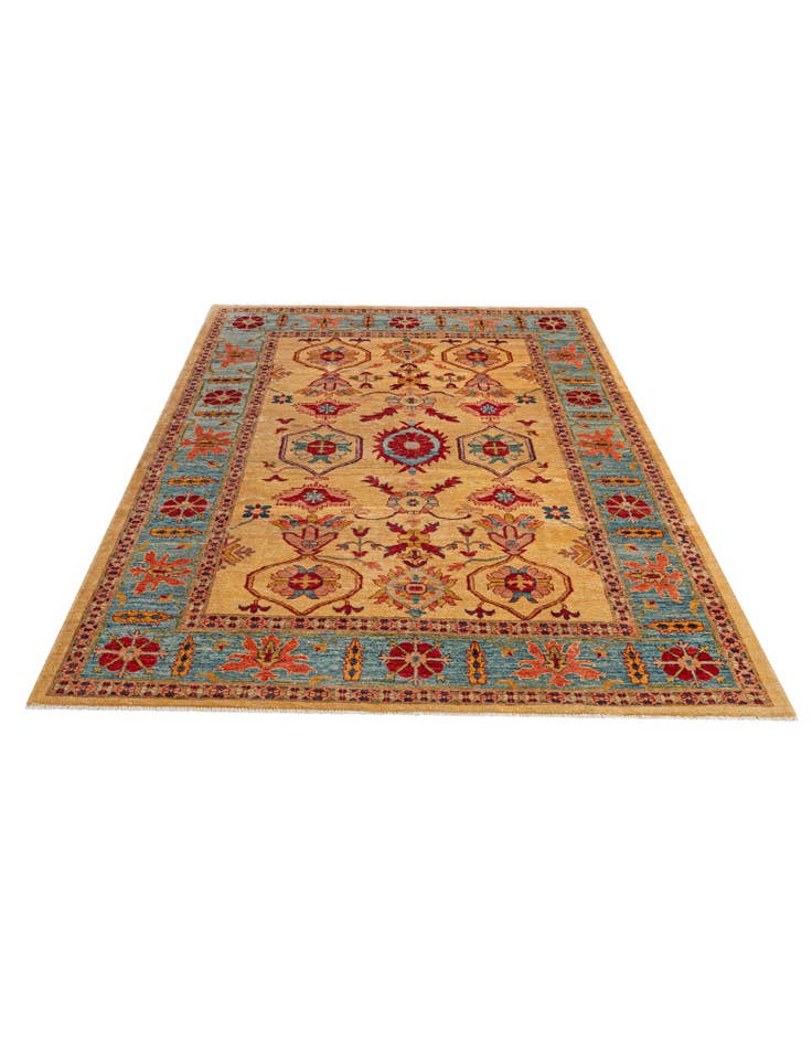 Detail image of  6' 6 x 9' 8  Hand Knotted Ziegler Wool Rug