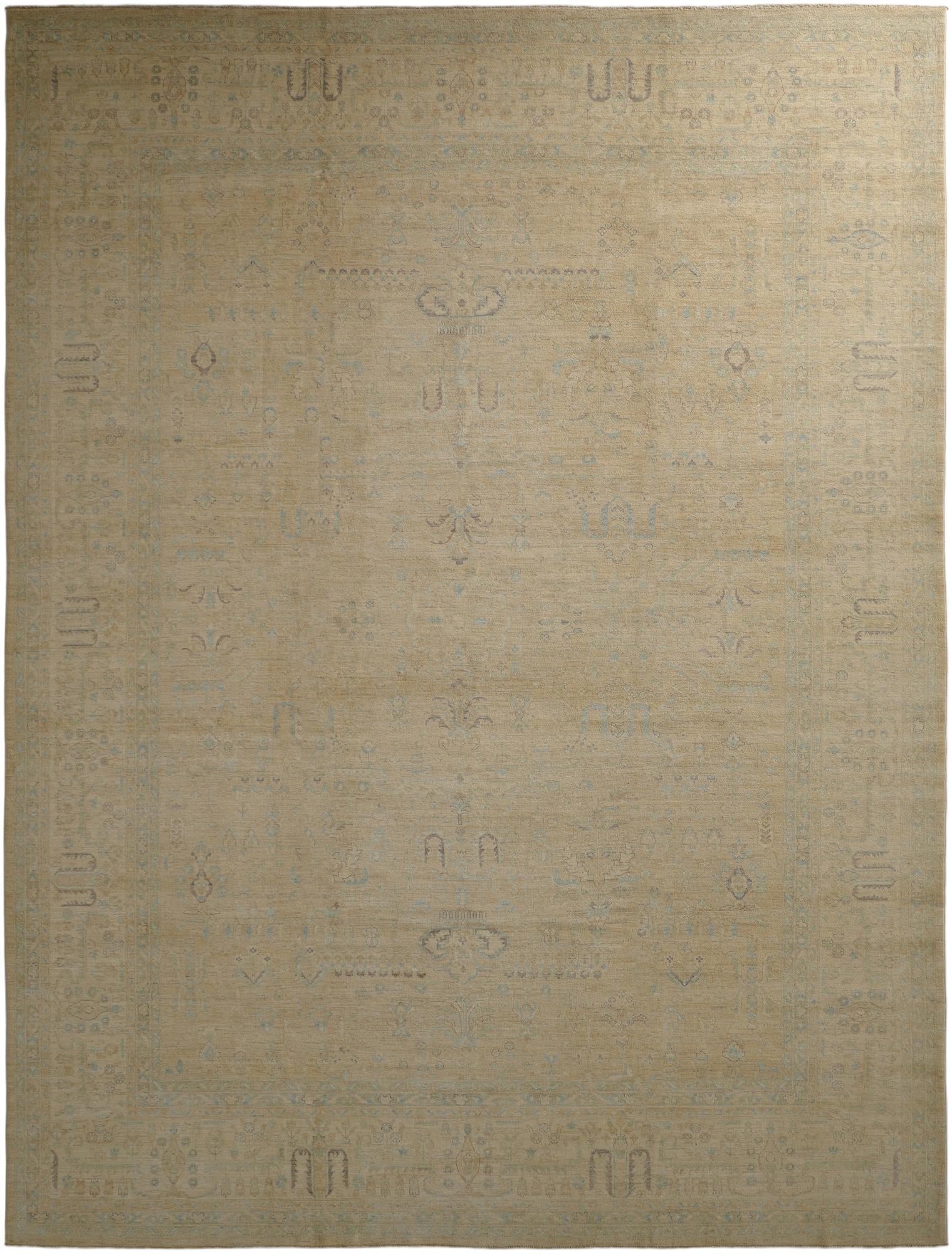  11' 8 x 15' 8  Hand Knotted Ziegler Oriental Rug