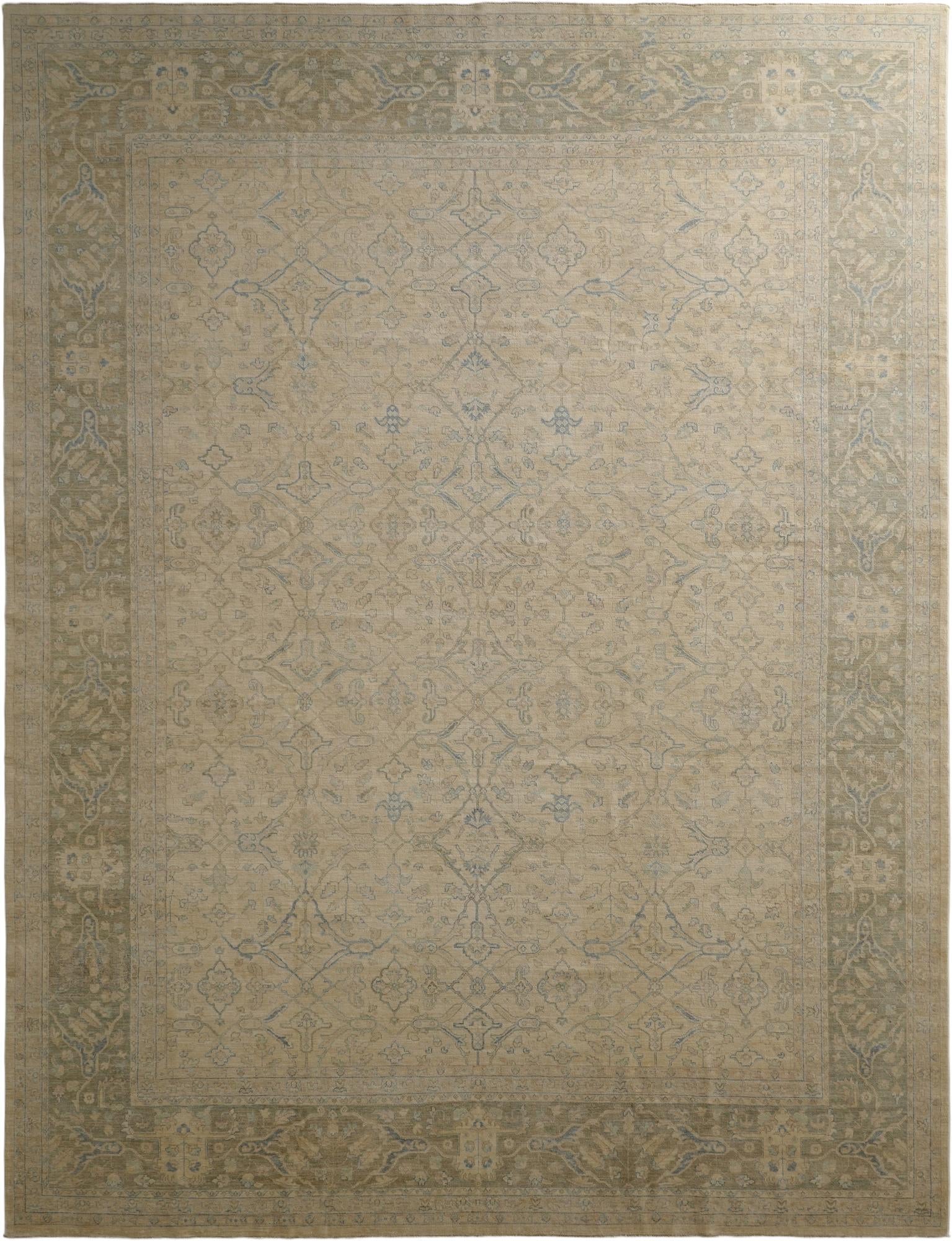  11' 9 x 14' 7  Hand Knotted Ziegler Oriental Rug