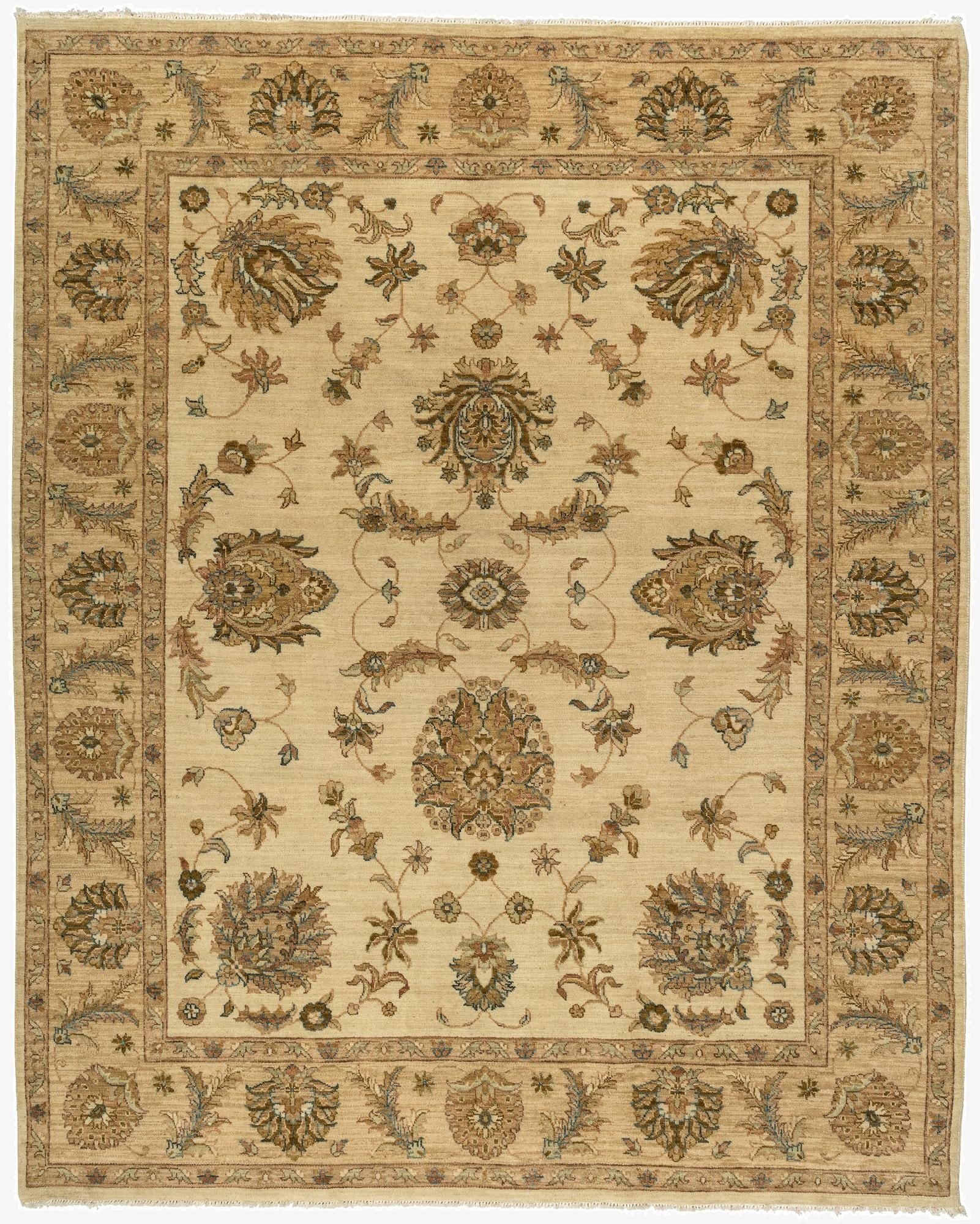 6' 4 x 8'  Hand Knotted Ziegler Wool Rug