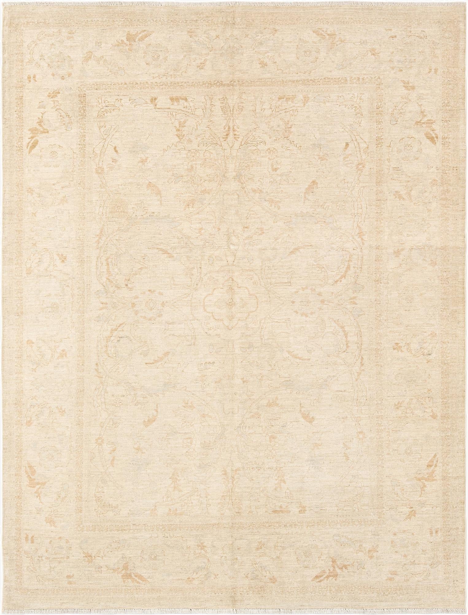  5' 1 x 6' 7  Hand Knotted Ziegler Rug