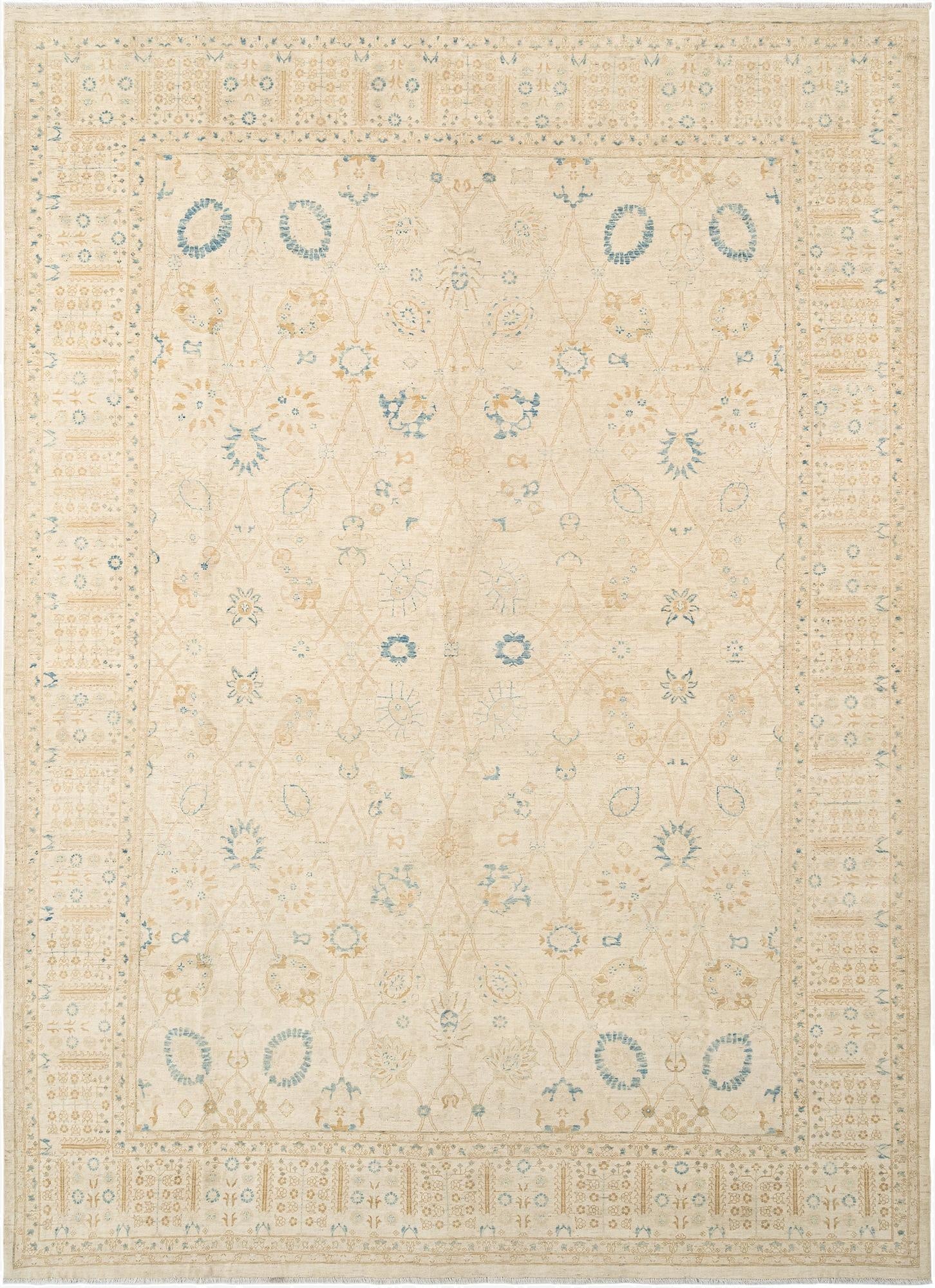  9' 11 x 13' 4  Hand Knotted Ziegler Rug