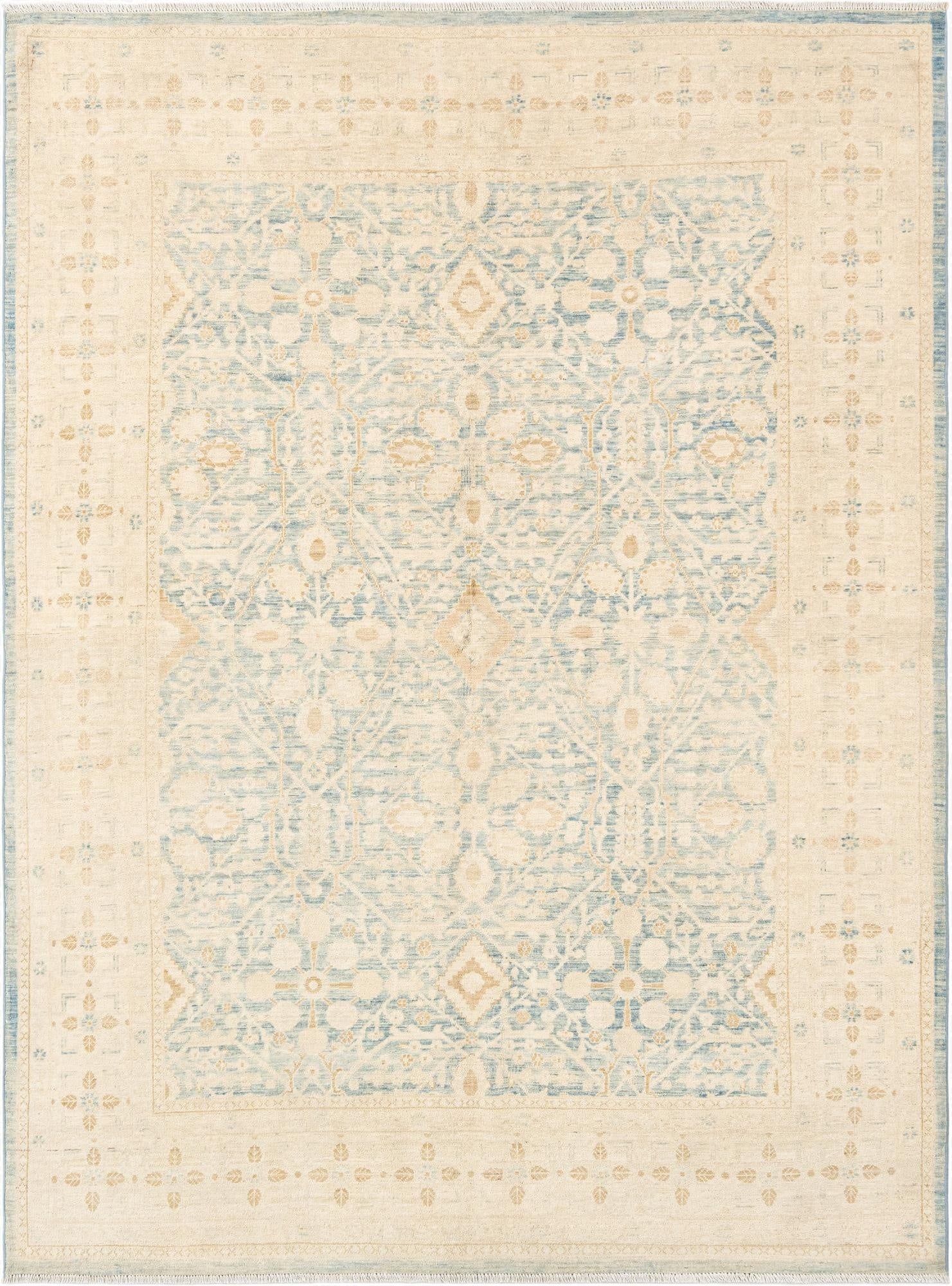  5' 1 x 6' 9  Hand Knotted Ziegler Rug