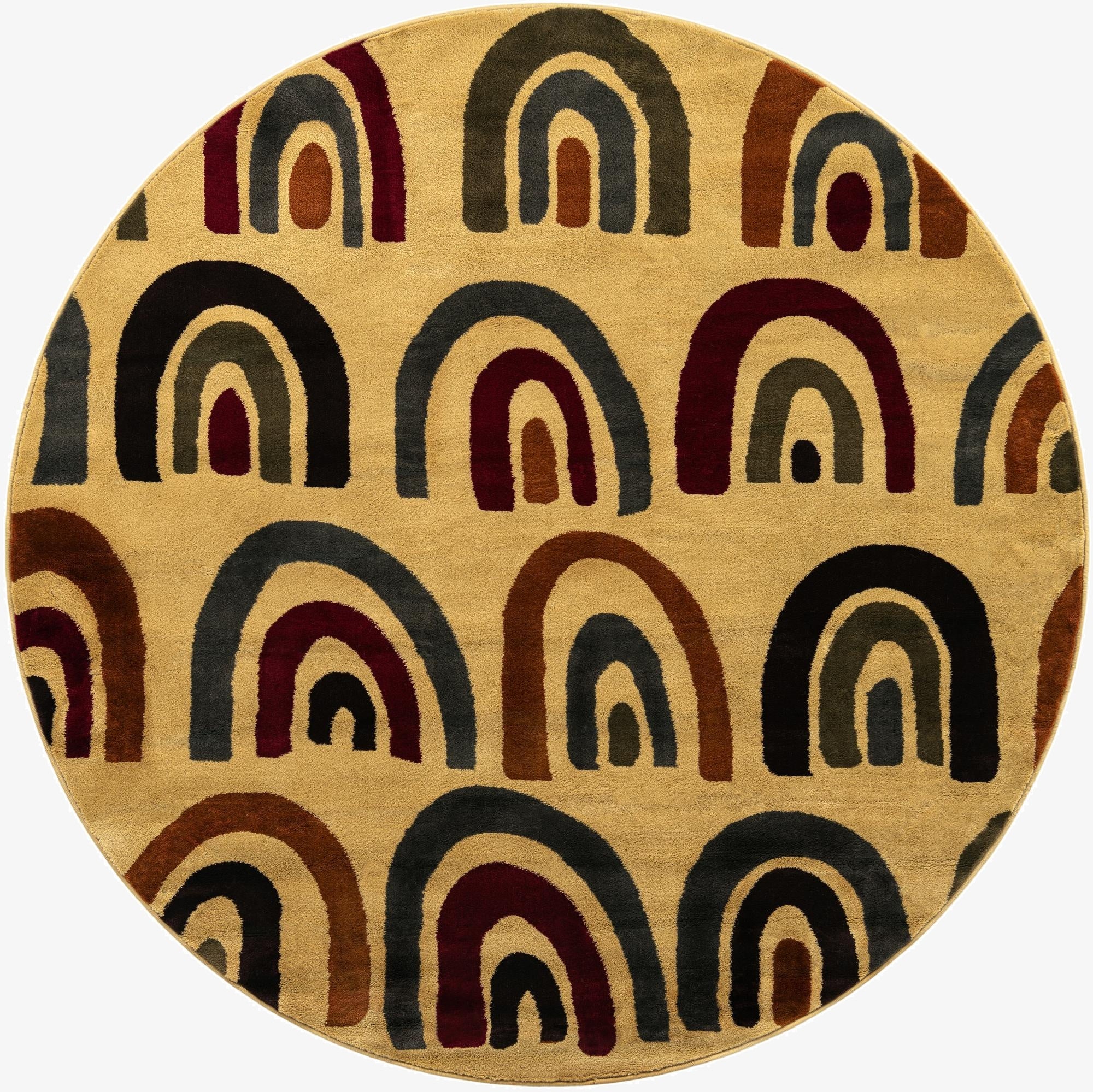  7' x 7' Cafe Round Rug