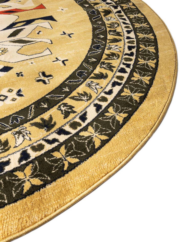 Detail image of  7' 10 x 7' 10 Heris Round Rug