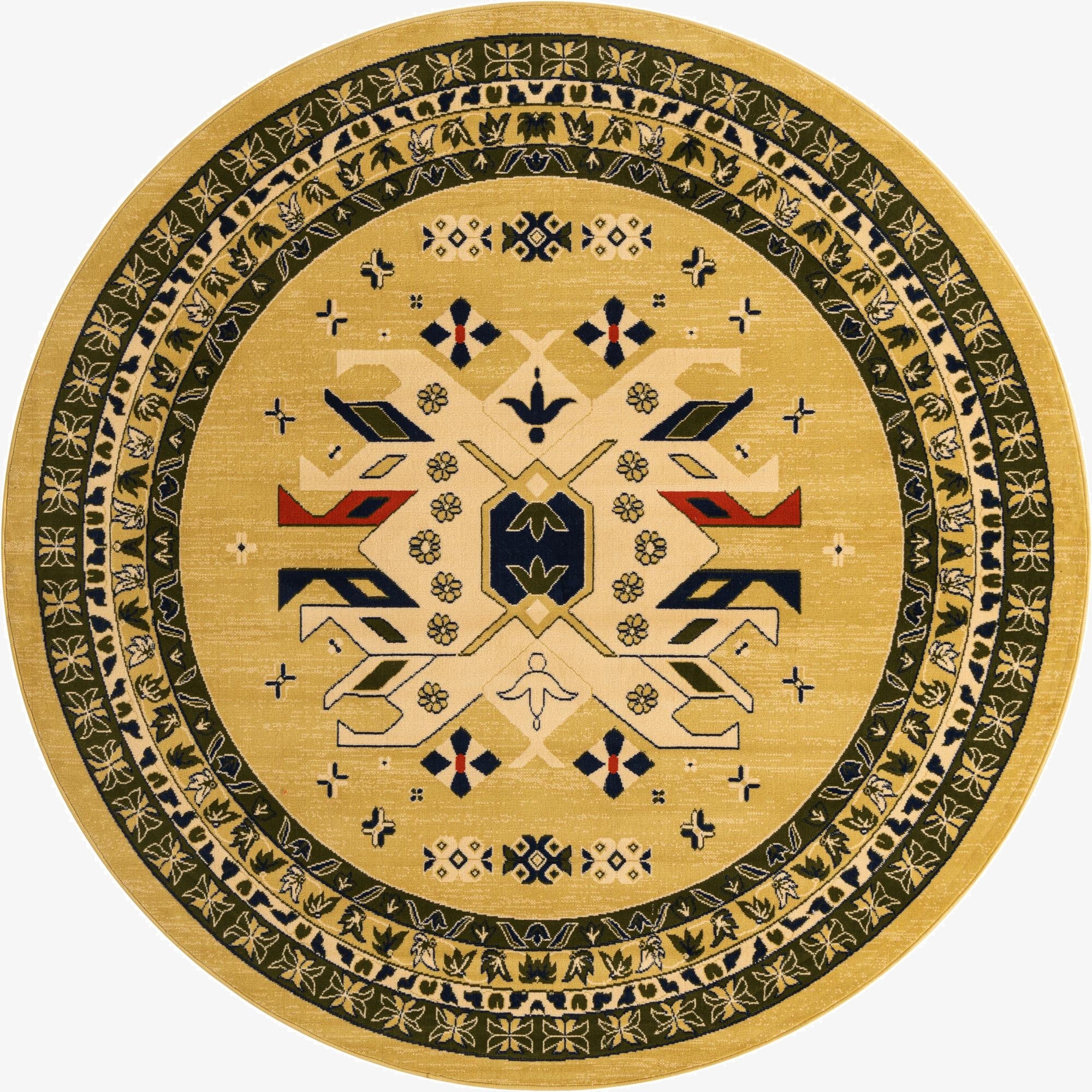  7' 10 x 7' 10 Heris Round Rug