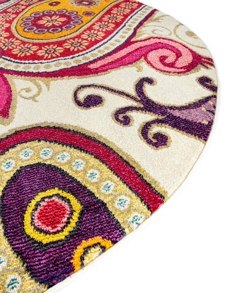 Detail image of  8' x 8'  Washable Hyacinth Round Rug